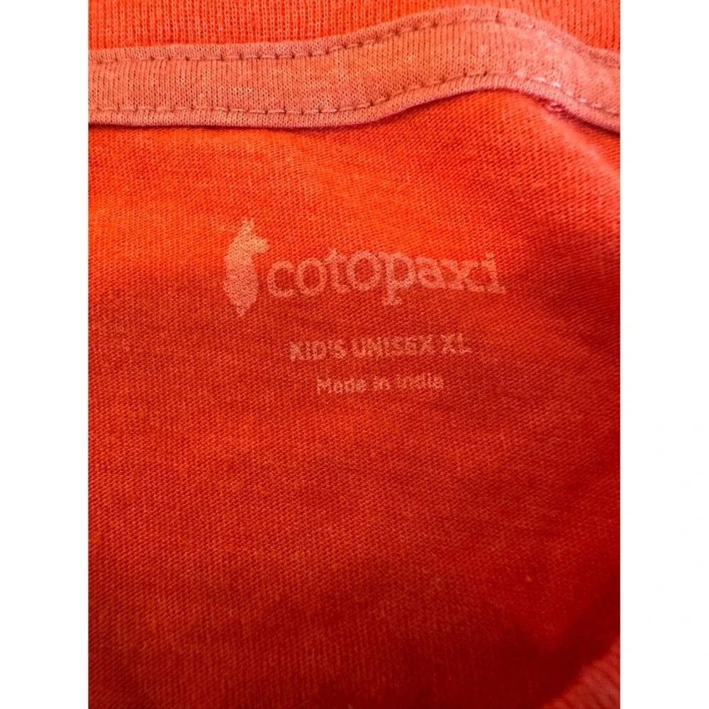 cotopaxi Orange Tee Shirt Mountain Young Wild Free Kids Girls XL Women's Small S
